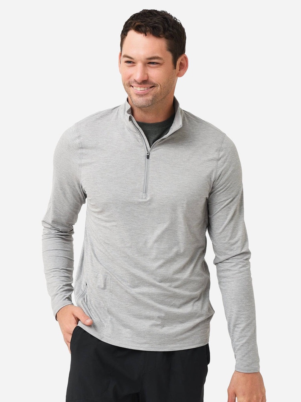 VUORI Men's Ease‎ Performance Half-Zip Pullover Light Gray Size S/M